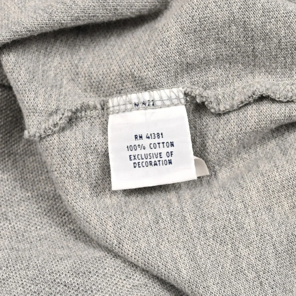 Polo Ralph Lauren Minimalist Men's Large Grey Mesh Long Sleeve Polo Shirt Preppy
